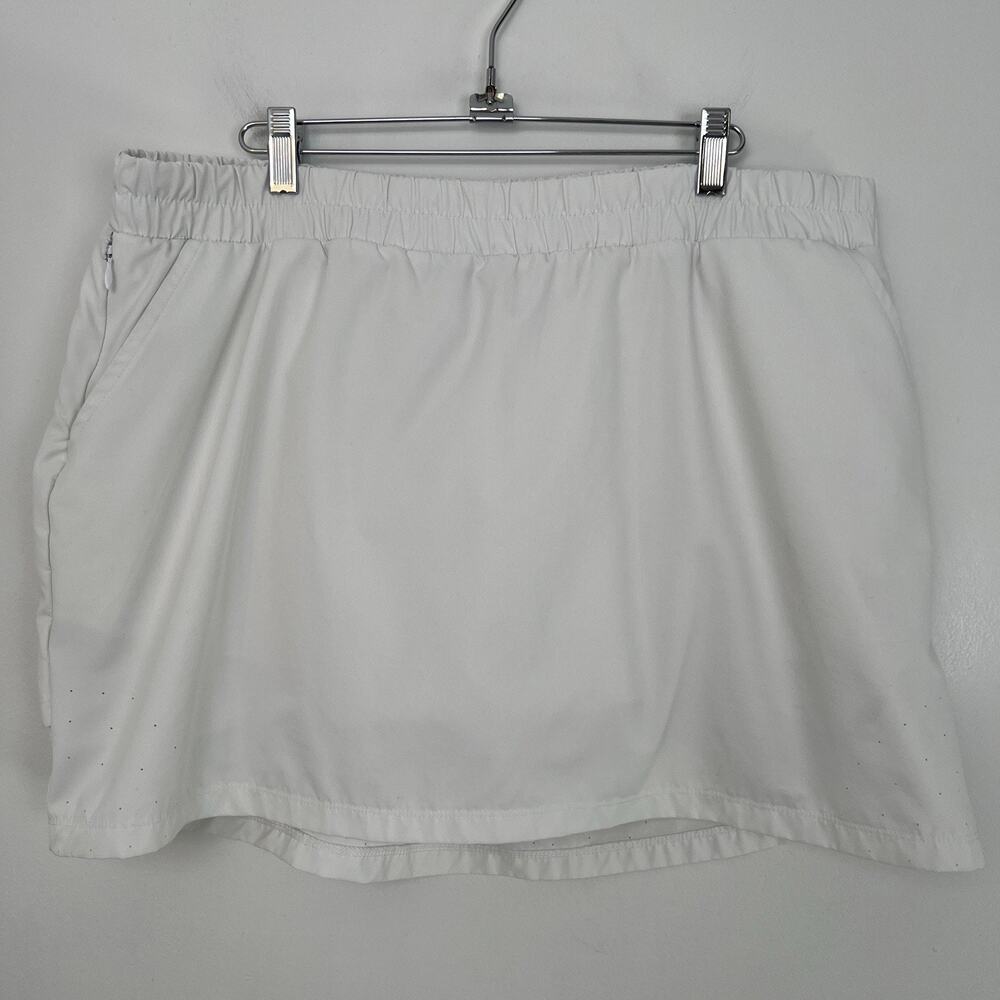 tasc‎ Performance Ace Skirt With Compression Shorts White Women’s Size XL Skirt